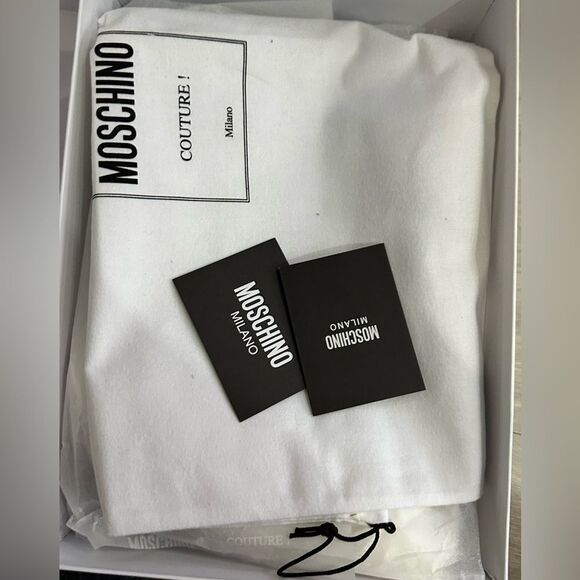 Moschino slip on logo teddy black and white sneakers size 39/9 - Picture 4 of 9